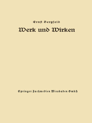 cover image of Werk und Wirken